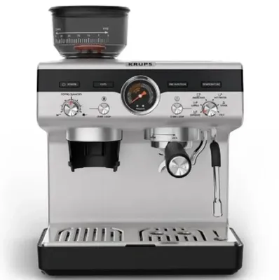 Produktbild von Krups XP801T Precision Siebträgermaschine, Manuelle Espressomaschine mit Mahlwerk