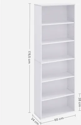 Produktbild von VASAGLE Bücherregal, mit 6 Ebenen, Standregal, Aufbewahrungsregal, für Wohnzimmer, Büro