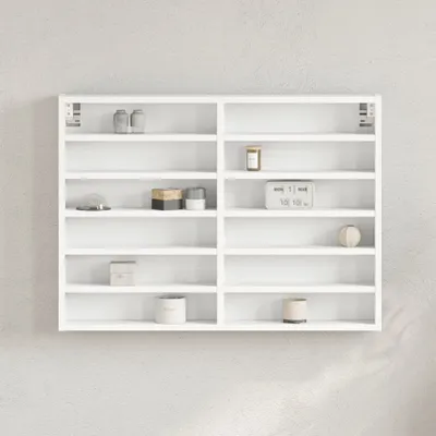 Zdjęcie produktu dla vidaXL Gablota biała 80x8,5x58 cm Materiał drewnopochodny