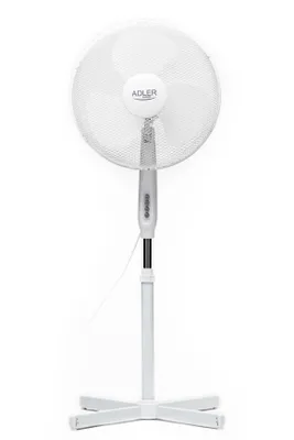 Produktbild von Adler AD 7305 Standventilator mit Oszillation, Liegefläche 40 cm, höhenverstellbar, 3 Geschwindigkeiten, weiß, 90W, 55W