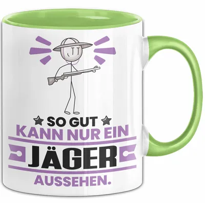 Produktbild von Jäger Geschenk Tasse So Gut Kann Nur Ein Jäger Aussehen Geschenkidee Kaffee-Becher (Grün)