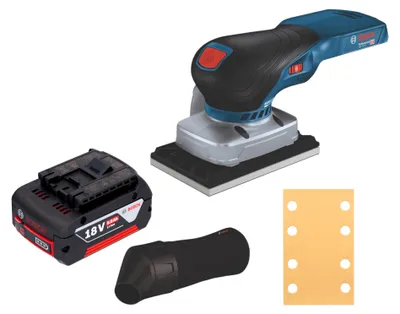 Zdjęcie produktu dla Szlifierka oscylacyjna akumulatorowa Bosch GSS 18V-13 Professional 18 V 100 x 110 mm + 1x akumulator 5,0 Ah – bez ładowarki
