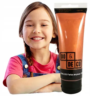 Obrázek produktu pro Akrylová barva DO&DECO oranžová 120ml pro děti