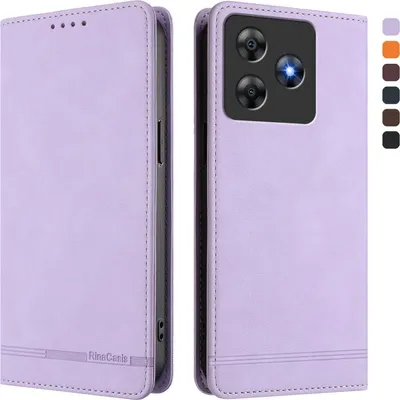 Produktbild von Hülle für Blackview Wave 8 /Wave 8C, Retro Kunstleder Ständer Klapphülle mit Kartenfächer und Magnetische Violett