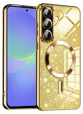 Obrázok produktu pre Techsuit Luxury Glitter MagSafe – puzdro na Samsung Galaxy A36 5G / A56 5G – zlatý