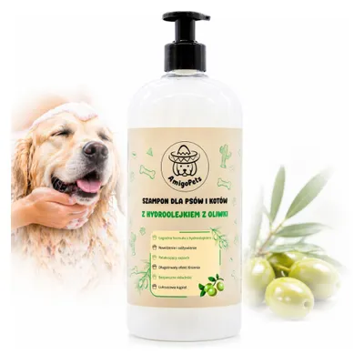 Produktbild von AmigoPets Shampoo 500 ml für trockenes und strapaziertes Haar, Feuchtigkeitspflege