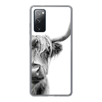 Produktbild von MuchoWow® Handyhülle Schutzhülle Hülle für Samsung Galaxy S20 FE Schottischer Highlander - Tiere - Schwarz - Weiß Silikon Softcase Handy Hülle - Abdeckung