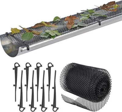 Obrázek produktu pro Ochranná mřížka pro okapové žlaby, rozměry 6 metrů x 16 cm