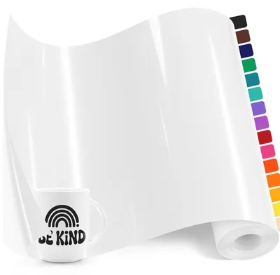 Productafbeelding van Zelfklevende vinylfolie - Plotterfolie voor snijplotters - Wit - 30,5 cm x 305 cm