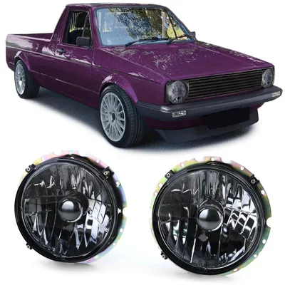 Produktbild von Scheinwerfer links rechts schwarz Smoke für VW Caddy I 1982/08-1983/07