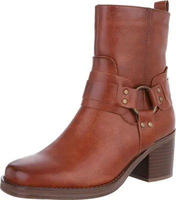 Produktbild von Ital-Design Damen Stiefeletten  Lederoptik Western- & Bikerboots 87740287 Camel Gr.  39