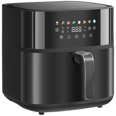 Obrázek produktu pro Fritovací trouba s horkým vzduchem – fritéza s 8 programy – objem 8 litrů – LED displej – černá barva