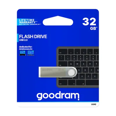 Produktbild von Goodram 32GB USB 2.0 USB-Stick USB Typ-A Schwarz Silber