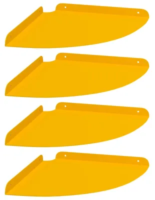 Obrázok produktu pre Závesná polica s poličkou 4 pcs Horčicová žltá 30 x 30 x 2 cm