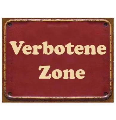 Produktbild von Blechschild - Verbotene Zone - Vintage Wandschschild Metall