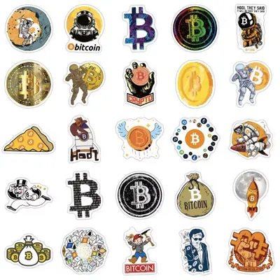 Produktbild von Krypto-Aufkleber – Krypto-Aufkleber – Bitcoin-Aufkleber – 50 Stück – Münzaufkleber – Laptop-Aufkleber – Kryptowährung – Bitcoin – Krypto-Enthusiasten – CHPN