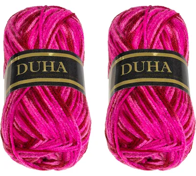 Obrázek produktu pro SET 2ks - Příze DUHA - 50 g, 150 m - Růžová
