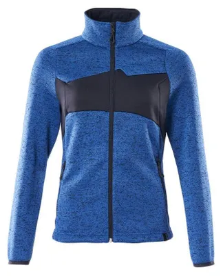 Produktbild von Strickpullover mit Reißverschluss Azurblau/Schwarzblau, Gr. S MASCOT 18155-951-91010