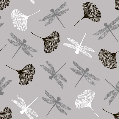 Produktbild von PAPSTAR Servietten 1/4-Falz, 40x40 cm grau, "Ginko" Design | Folie (20 Stück)