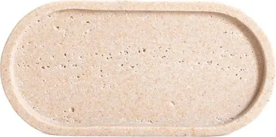Obrázok produktu pre HOMLA Dekoratívny podnos ONDA oválny béžový 25x12x1,5 cm