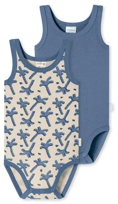 Produktbild von Schiesser Baby Unisex 2 Pack Wickelbody ohne Arm mit Knöpfen - 100% Organic