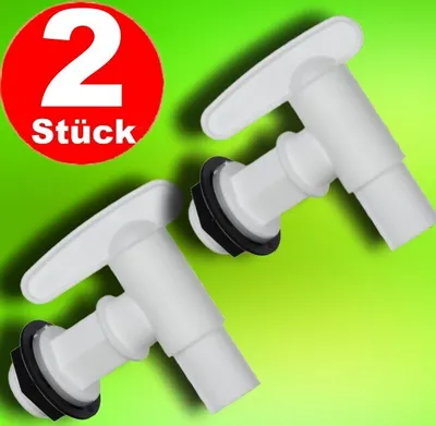 Produktbild von 2x Hahn für Regentonne Regenfass 3/4" Auslaufhahn Regentonnenhahn Ablaufhahn