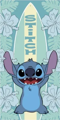 Produktbild von Disney Stitch Surfhandtuch Blau  Blau One Size