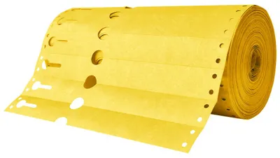 Produktbild von CombiCraft Rolle Tyvek Schlaufenetiketten Gelb 220x25mm - 1000 Etiketten pro Rolle