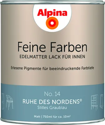 Produktbild von Alpina Feine Farben Lack No. 14 Ruhe des Nordens - graublau 750 ml