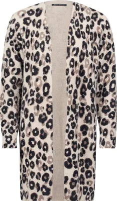 Produktbild von Strickjacke Lang 1/1 Arm 7896 Taupe/Black Größe 44