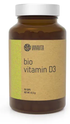 Produktbild von GymBeam - Vitamin D3 (800 IU) - VanaVita, 90 Kapseln