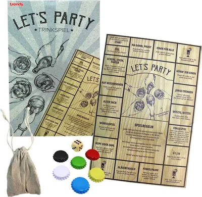 Produktbild von Trinkspiel Brettspiel "Lets Party" aus Holz