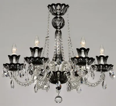Produktbild von Casa Padrino Luxus Barock Kristall Kronleuchter Schwarz Ø 70 x H. 62 cm - Hotel & Restaurant Kronleuchter - Barock Leuchten - Edel & Prunkvoll