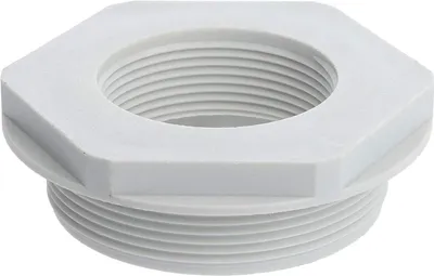 Imagen del producto de WISKA: Reducción de conexión PG/PG, de PG42x1,588 a PG29x1,588. Conexión hexagonal plana de poliamida (PA). Rosca de conexión: 14,0 mm - 1