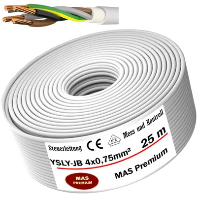 Produktbild von 25m YSLY-JB 4x0,75 Flexibles Steuerkabel für Werkzeugmaschinen Steuerleitung
