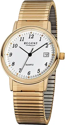 Obrázek produktu pro Pánské ocelové hodinky Regent F-707 quartzový náramek zlaté D2URF707