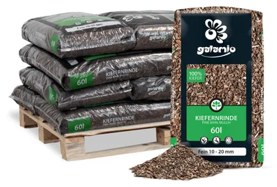 Produktbild von Galamio Rindenmulch Kiefer Fein 60l x 12 Sack 720l 12er Palette