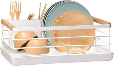 Zdjęcie produktu dla Ociekacz do naczyń z tacą 43 x 30,5 x 14 cm biały su05b