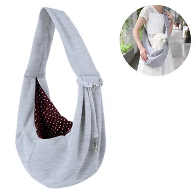 Produktbild von Hund Tragetuch Katze Haustier Schultertasche - Single Schulter Sling Bag, Unterstüzung bis 5kg, komfortable und langlebige Hunde Transporttasche für Kleine Hunde und Katzen