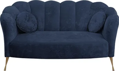 Obrázek produktu pro Stylová pohovka KOHANA - modrá / zlaté nožky