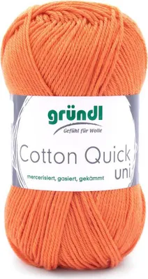 Produktbild von Gründl Baumwolle quick uni,50g.100%Baumwolle,mercerisiert,Häkel- u. Strickgarn,50g / 125 m,NS 3-4 146