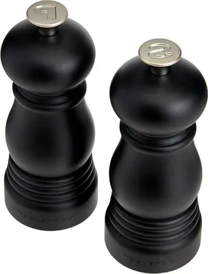 Produktbild von Famanu Salz- und Pfeffermühle Set - 11 cm, 2 Stück, Matt Schwarz
