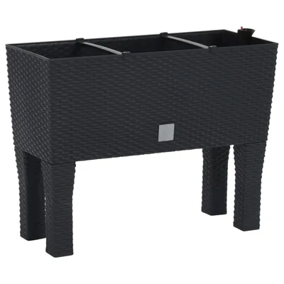 Produktbild von vidaXL Hochbeet Anthrazit 60x25x46 cm PP-Rattan