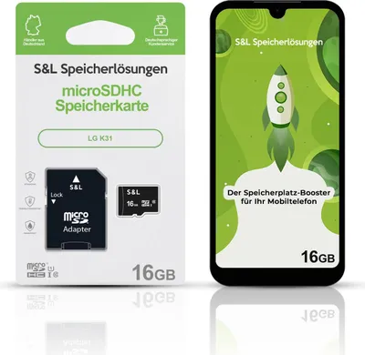 Produktbild von microSD Speicherkarte S&L für LG K31 - Speicherkapazität: 16 GB