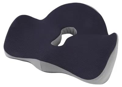 Ergonomisches Sitzkissen mit Memoryschaum, 49x41x15 cm, marineblau