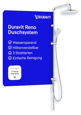 Zdjęcie produktu dla System prysznicowy Duravit Shower Systems Reno Minusflow, chrom, UV4322002010