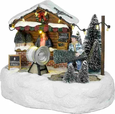 Produktbild von Luville Weihnachtsdorf Christmas Tree - 18.5x13.5x14.5 cm - Polyresin - Mehrfach