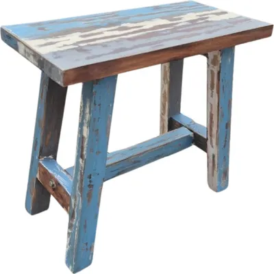 Produktbild von Massivholz Hocker RANCH 50cm multi-color Beistelltisch Sitzhocker