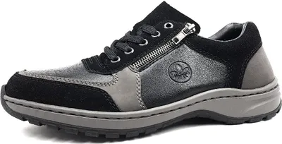 Produktbild von Rieker Herrenschuhe Schnürschuhe sportlicher Schnürer Schwarz Freizeit, Schuhgröße:41 EU