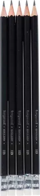 Image de Bruynzeel Set de crayons graphite, 5 crayons Hb avec gomme